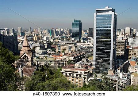 Santiago de Chile city. View of City Center. View Large Photo Image Stock Image - Santiago de Chile city. View of City Center.. Fotosearch