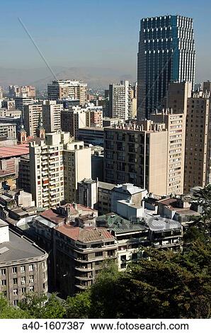 Santiago de Chile city. View of City Center. View Large Photo Image Stock Photo - Santiago de Chile city. View of City Center.. Fotosearch