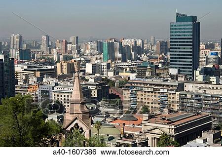 Santiago de Chile city. View of City Center. View Large Photo Image Stock Photograph - Santiago de Chile city. View of City Center.. Fotosearch