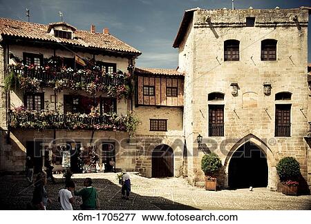 Stock Photo - Santillana del Mar village Cantabria, Spain. Fotosearch