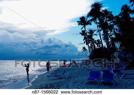 Santo Domingo, sunset on the beach View Large Photo Image Stock Image - Santo Domingo, sunset on the beach. Fotosearch