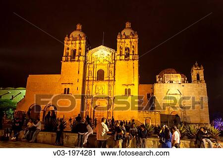 Stock Image - Santo Domingo Temple and Museum at Oaxaca City, Oaxaca, Mexico.. Fotosearch