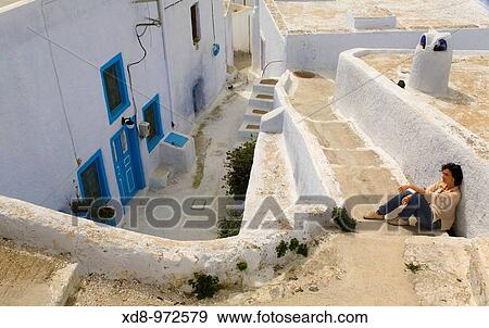 Stock Photo - Santorini island, Cyclades islands, Aegean Sea, Greece, Europe. Fotosearch