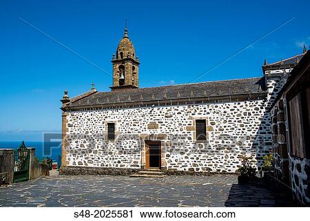 Stock Image - Santuario de San Andr's de Teixido. XVI century Gothic. A Corua. Galicia. Spain. Europe.. Fotosearch