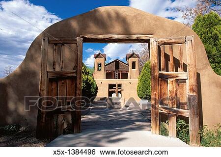 Stock Photograph - Santuario Nuestro Senor de Esquipulas Church in Chimayo, New Mexico, USA. Fotosearch