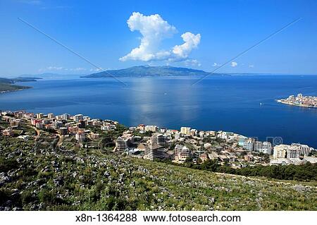 Stock Photo - Saranda Sarande, Albania. Fotosearch