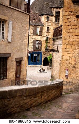 Sarlat la Caneda Perigord France View Large Photo Image Stock Photography - Sarlat la Caneda Perigord France. Fotosearch