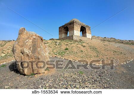 Picture - Sassanian fire altar chortak 3rd century, Niasar, province Isfahan, Iran. Fotosearch