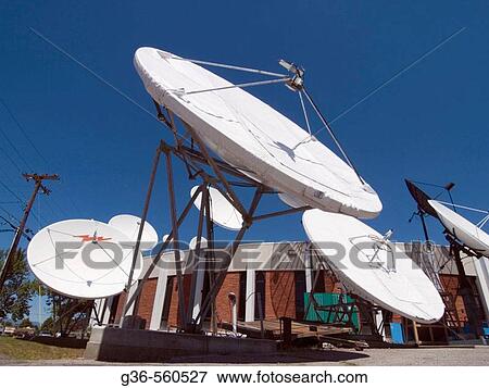 Satelite dishes at TV station in Miossoula, Montana, USA View Large Photo Image Stock Photo - Satelite dishes at TV station in Miossoula, Montana, USA. Fotosearch