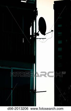 Satellite dish on balcony, Benidorm, Alicante province, Spain. View Large Photo Image Stock Photograph - Satellite dish on balcony, Benidorm, Alicante province, Spain.. Fotosearch