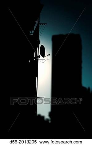 Satellite dish on balcony, Benidorm, Alicante province, Spain. View Large Photo Image Stock Photography - Satellite dish on balcony, Benidorm, Alicante province, Spain.. Fotosearch