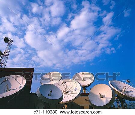 Satellite dishes View Large Photo Image Stock Image - Satellite dishes. Fotosearch