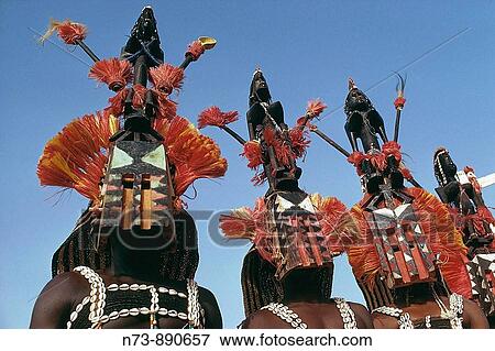 Satimbe masks represent the women ancestors, Dogon Country, Mali View Large Photo Image Stock Photo - Satimbe masks represent the women ancestors, Dogon Country, Mali. Fotosearch