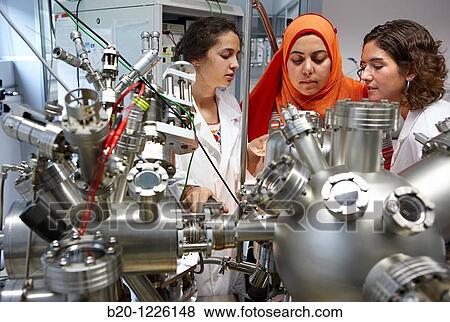 Stock Photo - Scanning tunneling microscope (STM) in ultra-high vacuum (UHV), Nanophysics laboratory, Materials Physics Center. Fotosearch