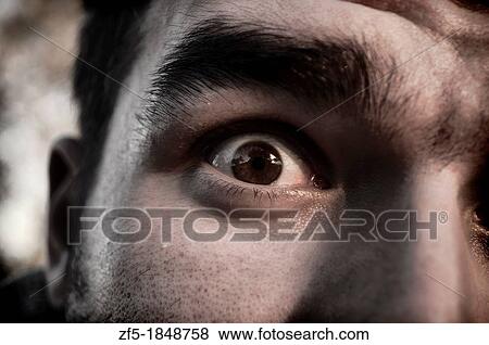 Stock Photo - Scared man. Fotosearch