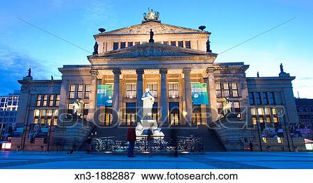 Schiller monument, Concert Hall, Schauspielhaus theatre, Gendarmenmarkt square, Mitte, Berlin, Germany, Europe. View Large Photo Image Stock Photo - Schiller monument, Concert Hall, Schauspielhaus theatre, Gendarmenmarkt square, Mitte, Berlin, Germany, Europe.. Fotosearch