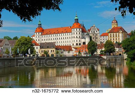 Schloss Neuburg (Neuburg Castle) and Danube River, Neuburg an der Donau, Uppper Bavaria, Bavaria, Germany, Europe View Large Photo Image Stock Image - Schloss Neuburg (Neuburg Castle) and Danube River, Neuburg an der Donau, Uppper Bavaria, Bavaria, Germany, Europe. Fotosearch