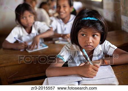 School children in a village school near Battambang, Cambodia. View Large Photo Image Stock Photo - School children in a village school near Battambang, Cambodia.. Fotosearch