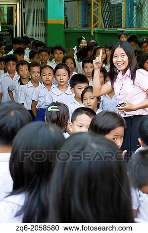 School Class singing in Phnom Penh, Cambodia. View Large Photo Image Stock Image - School Class singing in Phnom Penh, Cambodia.. Fotosearch