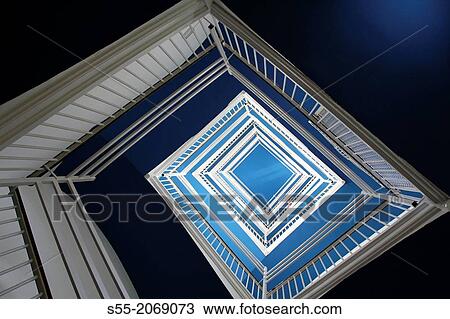 Stock Image - School stairs, Col? legi Immaculada Concepci?, Barcelona, Catalonia, Spain.. Fotosearch