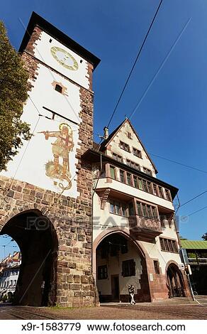 Schwabentor gate Freiburg im Breisgau Baden Wuerttemberg Germany View Large Photo Image Stock Photo - Schwabentor gate Freiburg im Breisgau Baden Wuerttemberg Germany. Fotosearch