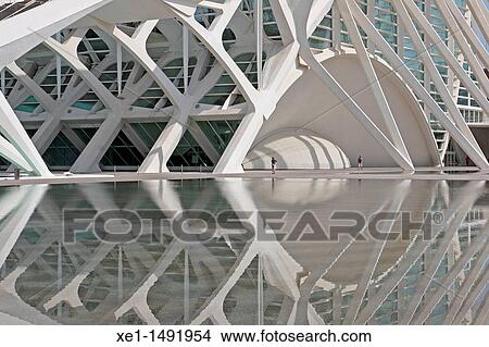 Science Museum, City of Arts and Sciences, architect: Santiago Calatrava, Valencia, Spain. View Large Photo Image Picture - Science Museum, City of Arts and Sciences, architect: Santiago Calatrava, Valencia, Spain.. Fotosearch