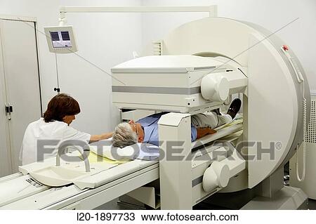 Scintigraphy is a form of diagnostic test used in nuclear medicine, wherein radioisotopes are taken internally, and the emitted radiation is captured by external detectors gamma cameras to form two-dimensional images View Large Photo Image Stock Image - Scintigraphy is a form of diagnostic test used in nuclear medicine, wherein radioisotopes are taken internally, and the emitted radiation is captured by external detectors gamma cameras to form two-dimensional images. Fotosearch