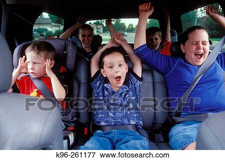 Screaming kids in car View Large Photo Image Stock Photo - Screaming kids in car. Fotosearch