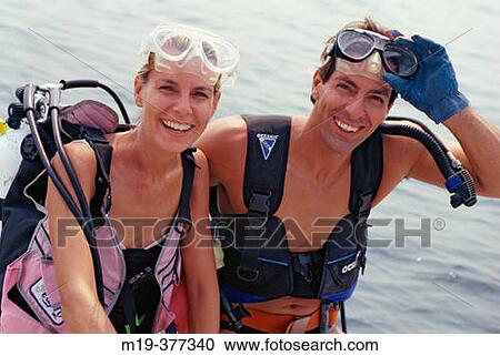 scuba couple View Large Photo Image Stock Image - scuba couple. Fotosearch