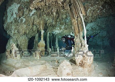 Scuba diver at Dos Ojos Cenote, Playa del Carmen, Yucatan Peninsula, Mexico View Large Photo Image Stock Image - Scuba diver at Dos Ojos Cenote, Playa del Carmen, Yucatan Peninsula, Mexico. Fotosearch