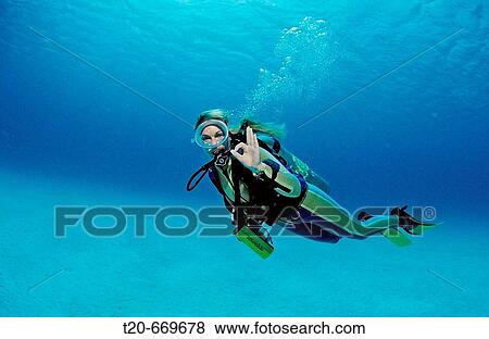 Scuba diver shows o. K. signal, Netherlands Antilles, Bonaire, Caribbean Sea View Large Photo Image Stock Photo - Scuba diver shows o. K. signal, Netherlands Antilles, Bonaire, Caribbean Sea. Fotosearch