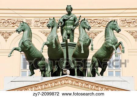 Sculptural composition on a facade of the Bolshoi theater in Moscow. View Large Photo Image Stock Image - Sculptural composition on a facade of the Bolshoi theater in Moscow.. Fotosearch