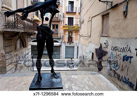 Sculpture by Dal? Honoring to Newton Close to the Dal??s Theatre Museum, Figueres. Girona province. Catalonia. Spain View Large Photo Image Picture - Sculpture by Dal? Honoring to Newton Close to the Dal??s Theatre Museum, Figueres. Girona province. Catalonia. Spain. Fotosearch