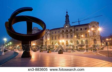 Sculpture by Jorge Oteiza in front of the Town Hall, Bilbao. Biscay, Basque Country, Spain View Large Photo Image Stock Photography - Sculpture by Jorge Oteiza in front of the Town Hall, Bilbao. Biscay, Basque Country, Spain. Fotosearch