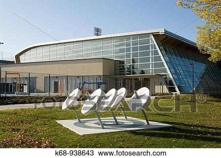 sculpture in front of the Vancouver Olympic Centre, Vancouver, BC, Canada. Venue for curling at the 2010 Winter Olympic Games. View Large Photo Image Stock Image - sculpture in front of the Vancouver Olympic Centre, Vancouver, BC, Canada. Venue for curling at the 2010 Winter Olympic Games.. Fotosearch