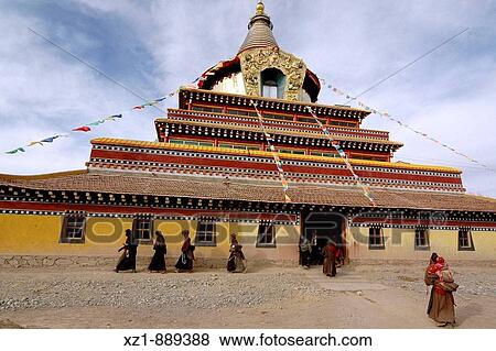 Se Gher monastery, Aba, Sichuan, China View Large Photo Image Stock Photo - Se Gher monastery, Aba, Sichuan, China. Fotosearch
