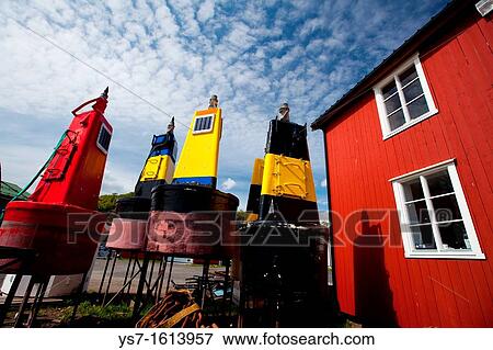 Sea buoys near Svolvur, Svolvaer, Lofoten Islands, Norway, Europe View Large Photo Image Stock Photo - Sea buoys near Svolvur, Svolvaer, Lofoten Islands, Norway, Europe. Fotosearch