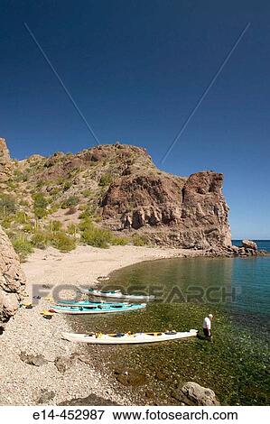 Sea Kayaking. Sea of Cortez, Isla Danzante area. Baja California Sur. Mexico. View Large Photo Image Stock Photo - Sea Kayaking. Sea of Cortez, Isla Danzante area. Baja California Sur. Mexico.. Fotosearch