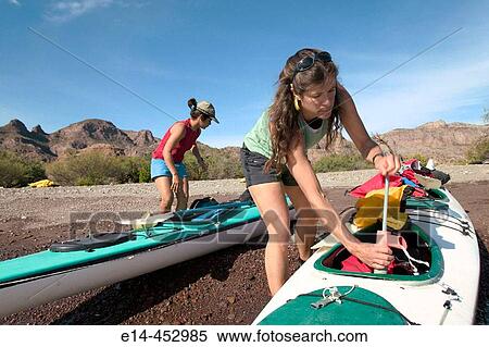 Stock Photography - Sea Kayaking. Sea of Cortez, Isla Danzante area. Baja California Sur. Mexico.. Fotosearch