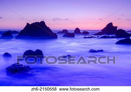 Sea stacks at dusk, El Matador State Beach, Malibu, California USA. View Large Photo Image Stock Photo - Sea stacks at dusk, El Matador State Beach, Malibu, California USA.. Fotosearch