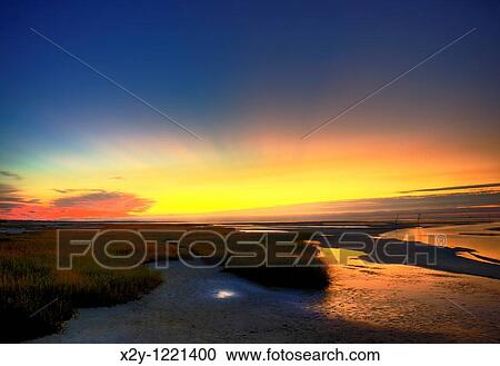 Seascape sunset, Rock Harbor, Cape Cod, Ma View Large Photo Image Stock Image - Seascape sunset, Rock Harbor, Cape Cod, Ma. Fotosearch
