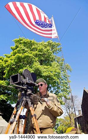 Second World War re-enactment US army photography and film unit at the liberation of Arnhem View Large Photo Image Stock Image - Second World War re-enactment US army photography and film unit at the liberation of Arnhem. Fotosearch
