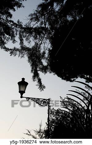 Picture - security spikes on high fence by property. Fotosearch