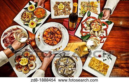seefood in sanxenxo tapas restaurant in madrid View Large Photo Image Picture - seefood in sanxenxo tapas restaurant in madrid. Fotosearch