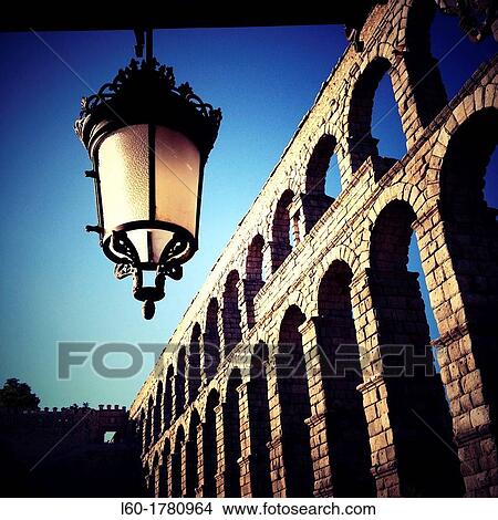 Segovia Aqueduct Castilla y Le? n Spain Europe View Large Photo Image Picture - Segovia Aqueduct Castilla y Le? n Spain Europe. Fotosearch