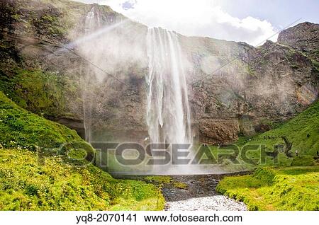 Seljalandsfoss, Iceland. View Large Photo Image Stock Image - Seljalandsfoss, Iceland.. Fotosearch