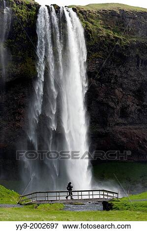 Stock Photo - Seljalandsfoss Waterfall - South Iceland.. Fotosearch