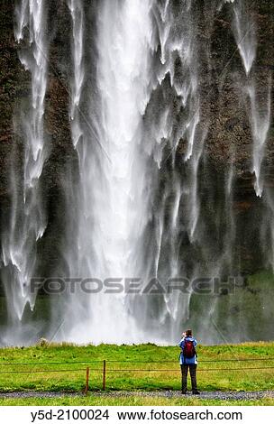 Seljalandsfoss waterfall, Southern regions, Iceland View Large Photo Image Picture - Seljalandsfoss waterfall, Southern regions, Iceland. Fotosearch