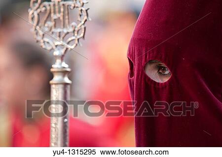 Stock Photography - Semana Santa (Holy Week) celebrations. Malaga. Andalucia. Spain. Europe. 2010. Fotosearch