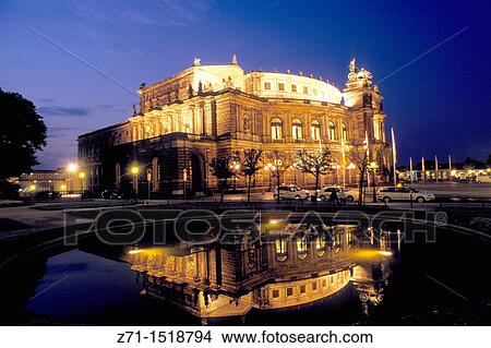 Picture - Semper Opera, Dresden, Saxony, Germany. Fotosearch